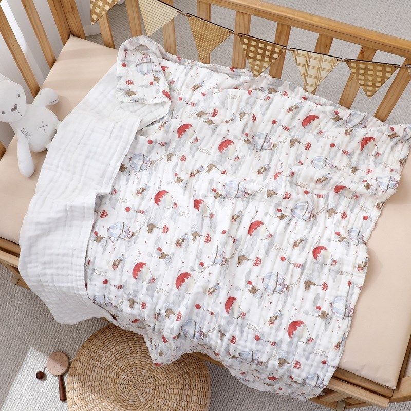 精梳足密六层纯棉童被高密水洗纱布浴巾婴幼儿盖毯宝宝抱被毛巾被,婴童用品,浴巾,淘宝优惠券,粉丝福利购,淘宝优惠卷