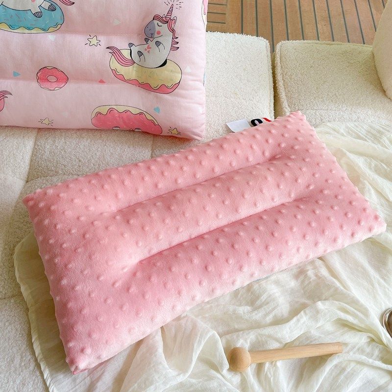 A类儿童纯棉安抚豆豆枕头宝宝1-6岁婴幼儿园小学生单人枕芯太空枕