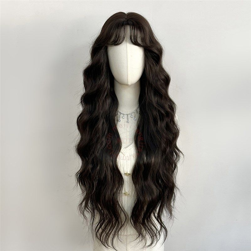 超长卷发假发黑色高层次中分大波浪lolita女全头套日常加长版80cm,美发护发/假发,日常整顶假发,淘宝优惠券,粉丝福利购,淘宝优惠卷