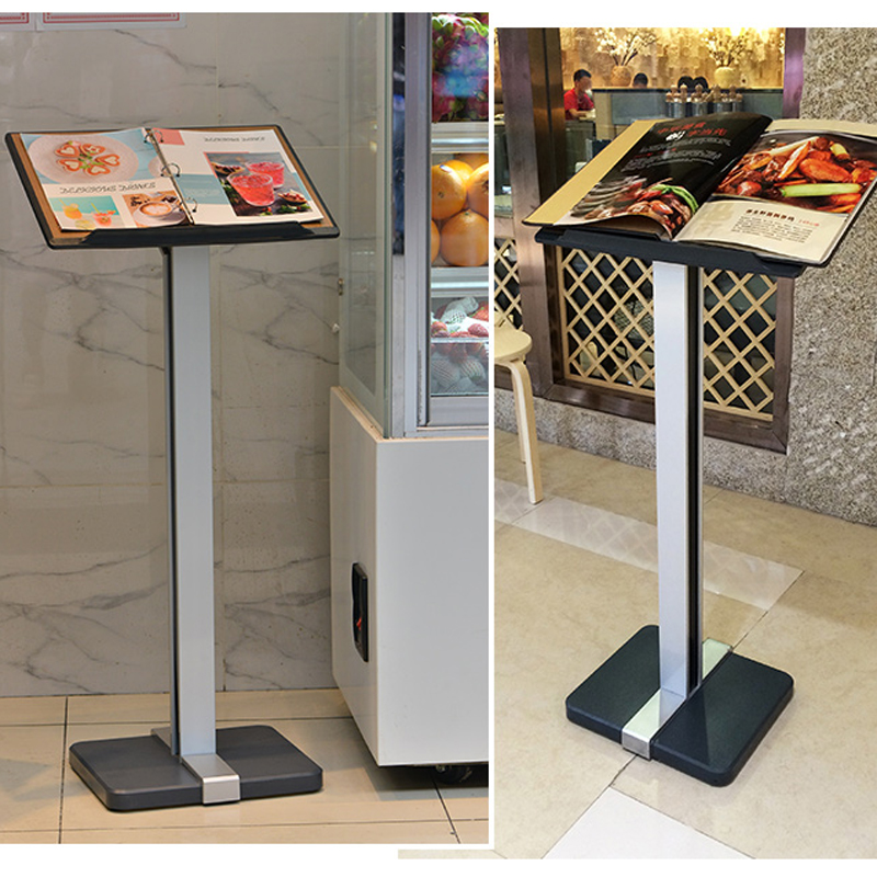 餐厅门口立式翻页菜谱夹菜单展示架售楼部活页文件合同资料公示架