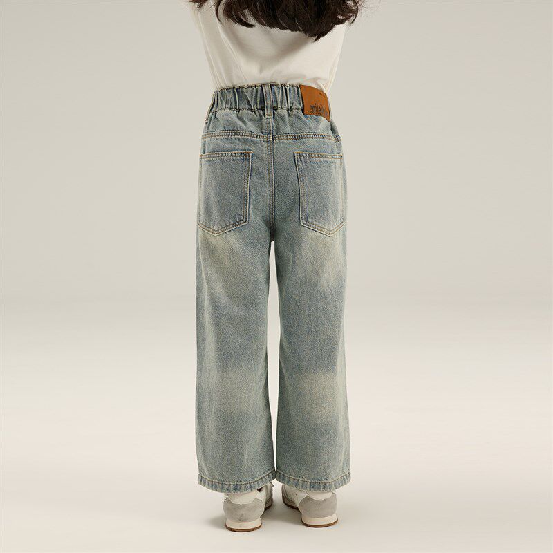 沫沫定制童装夏装女童洋气长裤2024夏季新款儿童破洞直筒牛仔裤,童装/婴儿装/亲子装,裤子,淘宝优惠券,粉丝福利购,淘宝优惠卷