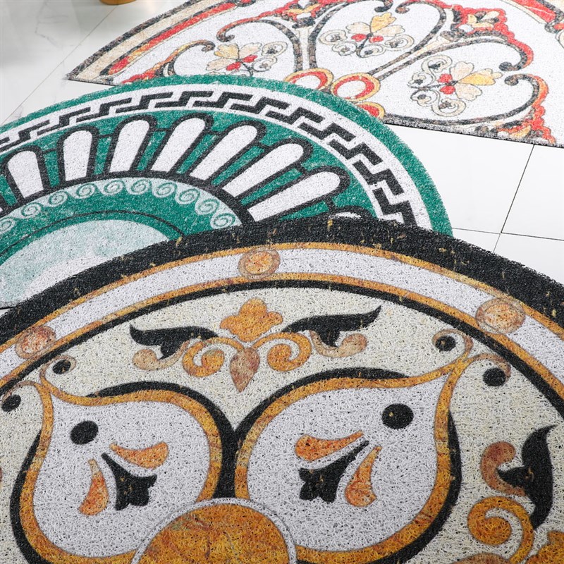 半圆入户门门垫 欧式进门地垫 美式大门口地毯脚垫家用丝圈蹭土垫