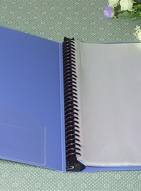 包邮A430孔活页资料册40页试卷收纳夹乐谱夹透明插页绿色文件夹