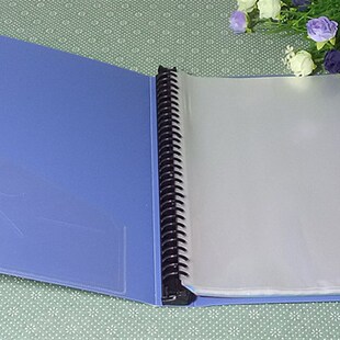 包邮A430孔活页资料册40页试卷收纳夹乐谱夹透明插页绿色文件夹