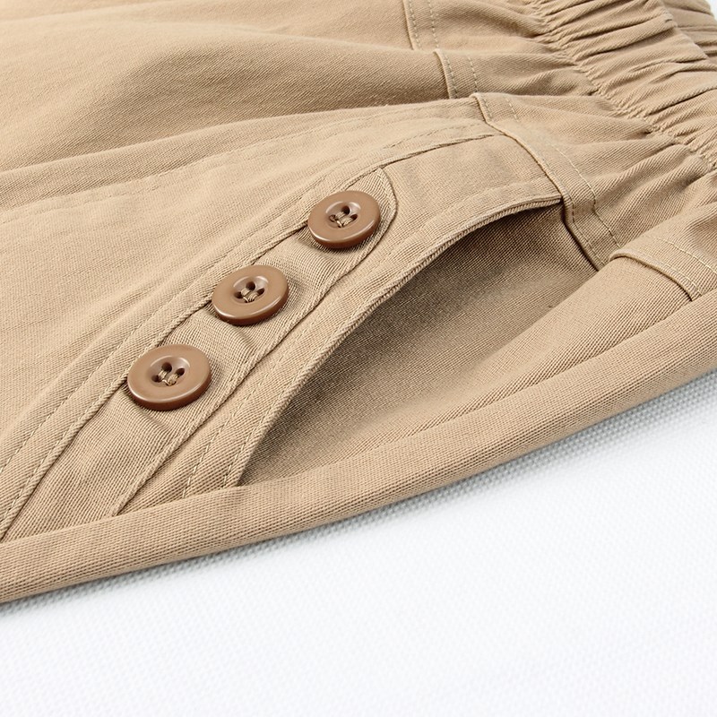 中年女裤春秋直筒纯棉裤妈妈松紧腰休闲裤中老年妇女全棉休闲长裤