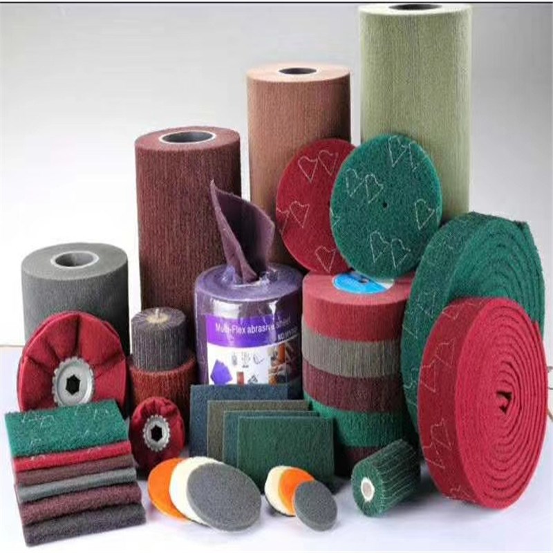 厂家百洁布抛光轮拉丝木线条氧化层清洁抛光刷辊线路板不织布辊刷