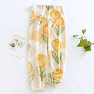 家居长裤 孕妇睡裤 产妇保暖不勒肚春秋托腹裤 加绒冬款 可调节秋冬季