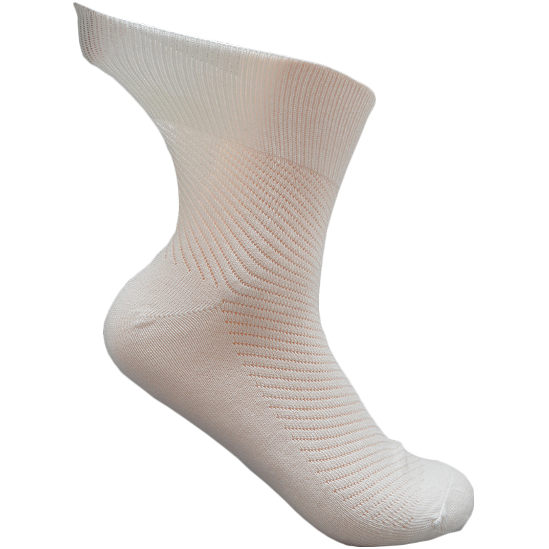 脚肿脚胖纯棉宽松口无痕袜夏季网眼男袜超薄棉袜大码老人宽松袜子