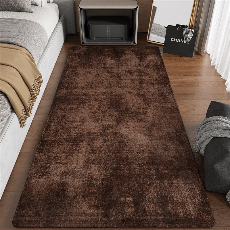 卧室床边毯黑色客厅地p毯高级感沙发茶几垫子长条防滑地垫脚垫免,居家布艺,床边毯,淘宝优惠券,粉丝福利购,淘宝优惠卷