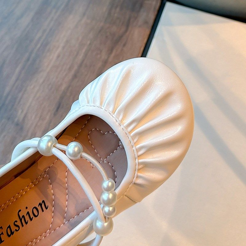 女孩珍珠小皮鞋秋季儿童洋气法式公主鞋20L24新款女宝宝软底豆豆,童鞋/婴儿鞋/亲子鞋,皮鞋,淘宝优惠券,粉丝福利购,淘宝优惠卷