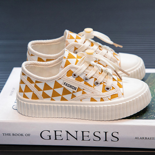 偏小码帆布鞋女3132o33小号女鞋子33- 34厚底板鞋小脚女孩布鞋单