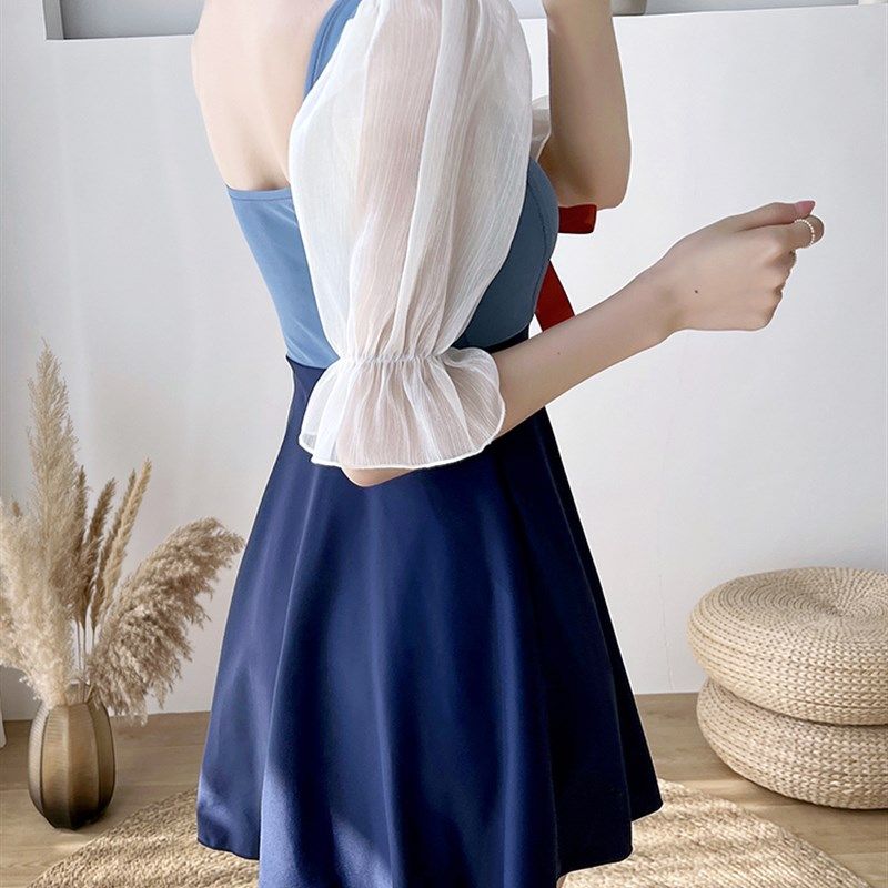 少女2022新款遮肚显瘦大码游泳衣夏季连体保守Q裙式微胖女孩高级,运动/瑜伽/健身/球迷用品,连体泳衣,淘宝优惠券,粉丝福利购,淘宝优惠卷