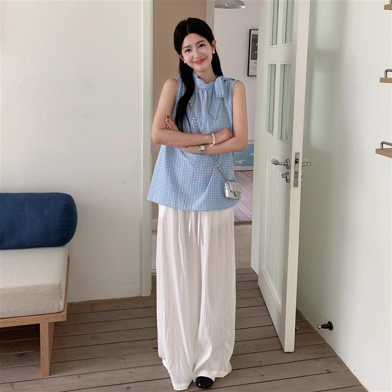 一只西由XIYO直筒抽绳阔腿裤夏B季垂感拖地裤休闲薄款凉凉裤长裤,女装/女士精品,休闲裤,淘宝优惠券,粉丝福利购,淘宝优惠卷