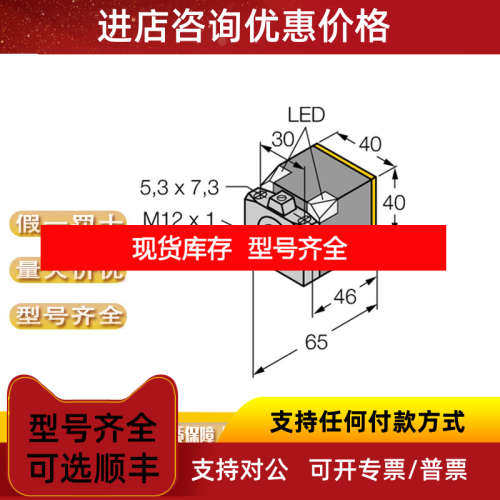 TURCK图尔克NI2-Q6.5-AP6-0.1-FS4.4X3/S304 NI30-Q130-ADZ30X2