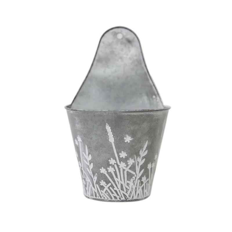 爱上花园|园艺杂货 铁艺做旧铁皮 挂壁蒲棒花盆