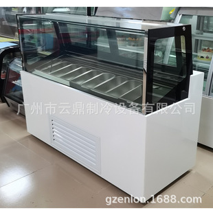 110V 厂家新款 showcase gelato 硬冰淇淋展示柜 九盘雪糕柜
