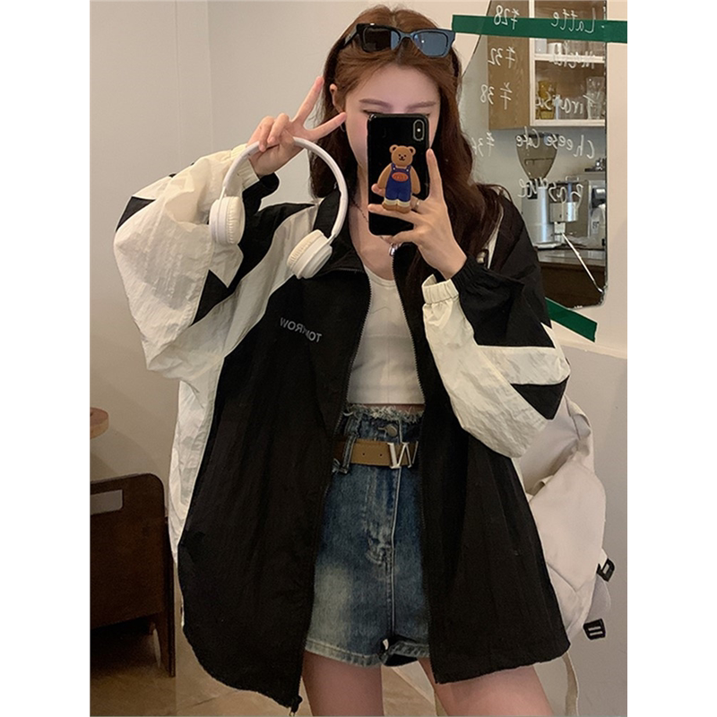 美式情侣防晒服薄款外套女夏季2026新款宽松大码透气休闲防晒衣潮