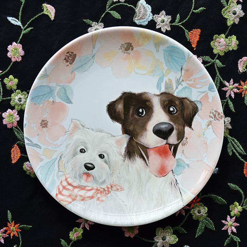 福利款 埃兰迪尔北欧乡村陶瓷餐具詹姆斯敦花鸟盘子西餐盘点心盘