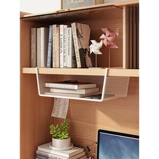 宿舍书架书柜衣柜分层收纳神器悬挂式免打孔床头柜子下挂篮置物架