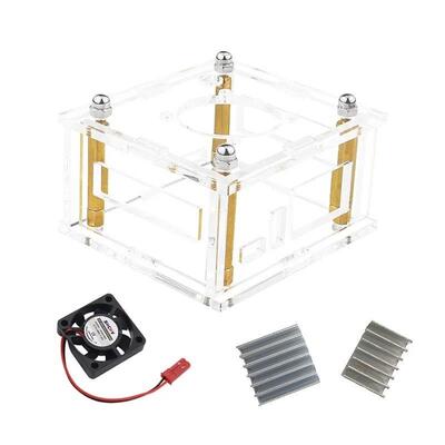 香橙派Zero3亚克力外壳OrangePi zero3带散热风扇外壳 可装拓展板