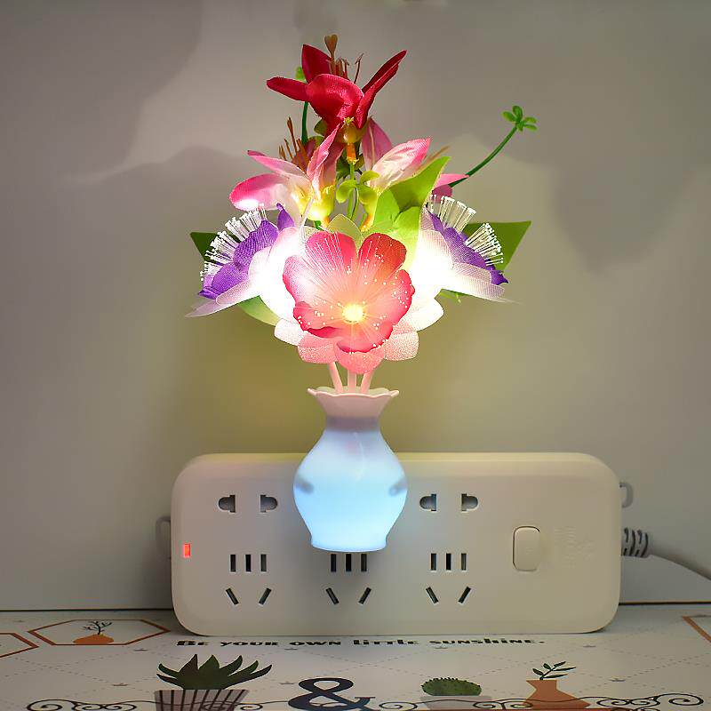 七彩渐变LED小夜灯床头卧室开关宝宝婴儿喂奶睡眠夜光灯光控感应