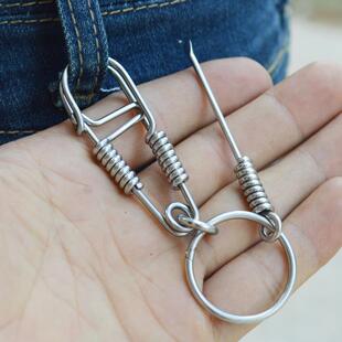 手工不锈钢钥匙扣创意 汽车男士焊丝小鸟钥匙锁挂圈 快挂环圈链