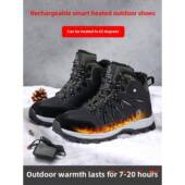 男女加绒棉鞋 充电加热鞋 发热鞋 暖脚宝电暖鞋 冬季 户外保暖鞋 电热鞋