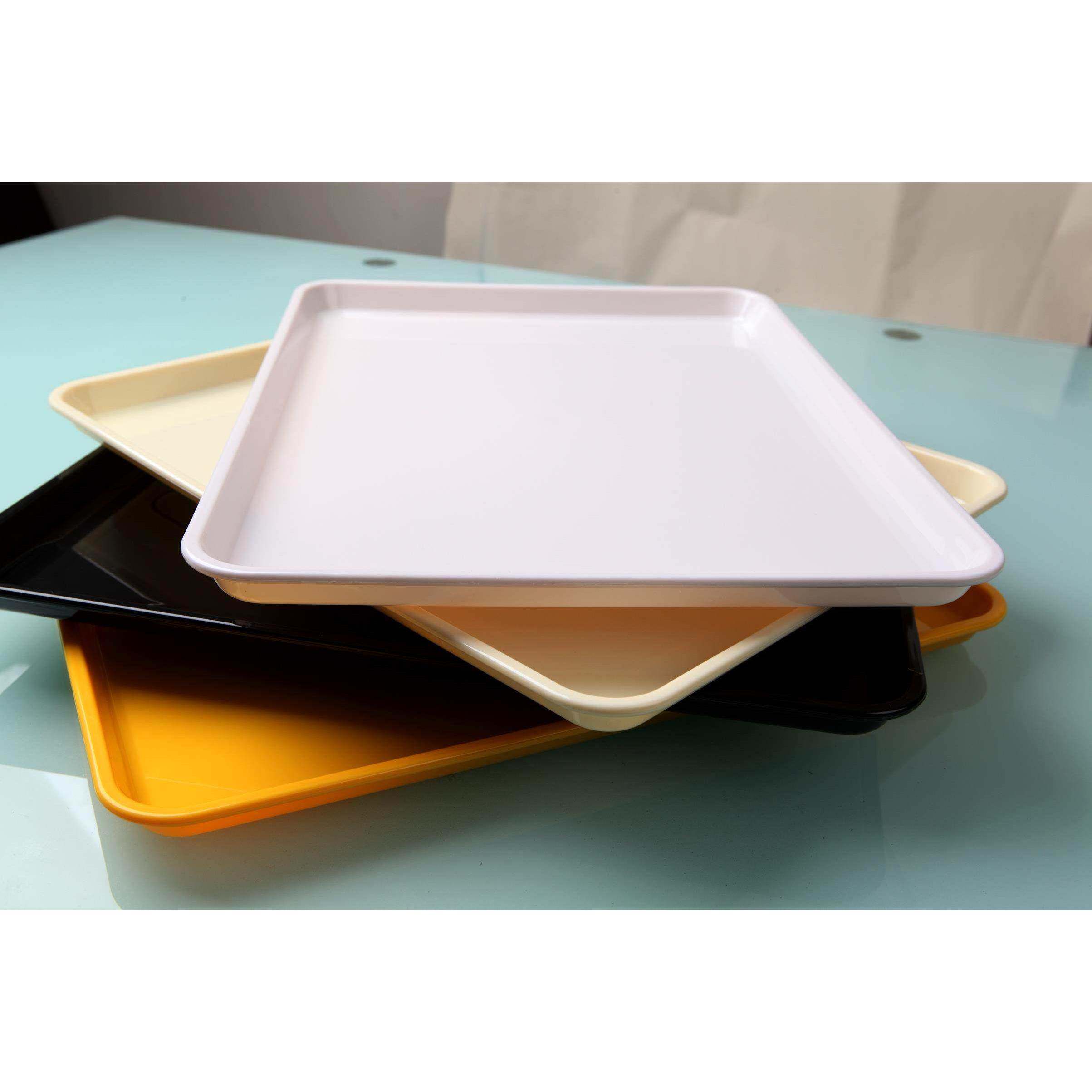 面包托盘饼房陈列托盘 塑料饼盘 长方形面包西点托盘 圆角面包盘