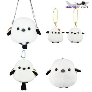 日本AMUFUN amuse长尾山雀伸缩卡包证件卡套毛绒零钱包钥匙可爱萌