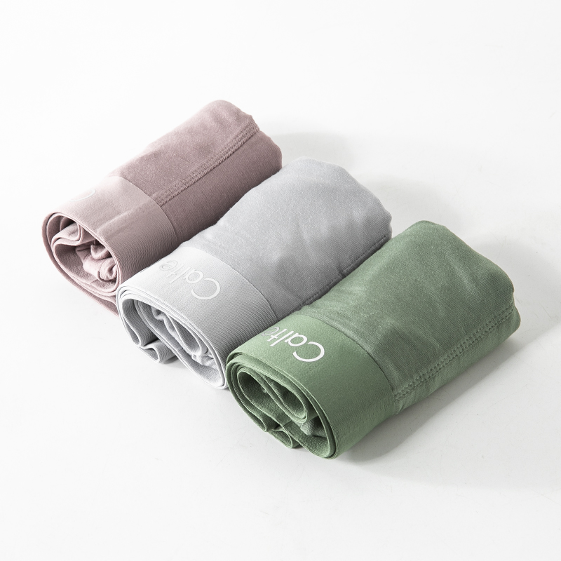 三条盒装 植物艾草内裆四角内裤四季款男士短裤亲肤舒适平角