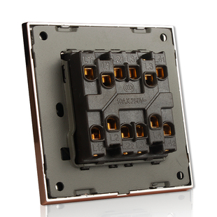 86型面板4联四位四开自动复位回弹常开常闭开关按钮智能门禁开关