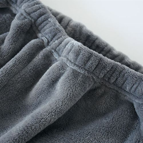 睡裤男冬季加厚加绒法兰绒男士家居裤大码宽松珊瑚绒休闲居家裤