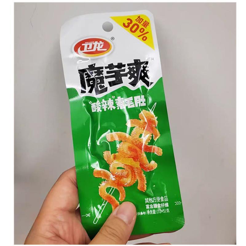 现货李乐魔芋爽素毛肚网红解馋零食小吃魔芋丝休闲辣味食品小零食
