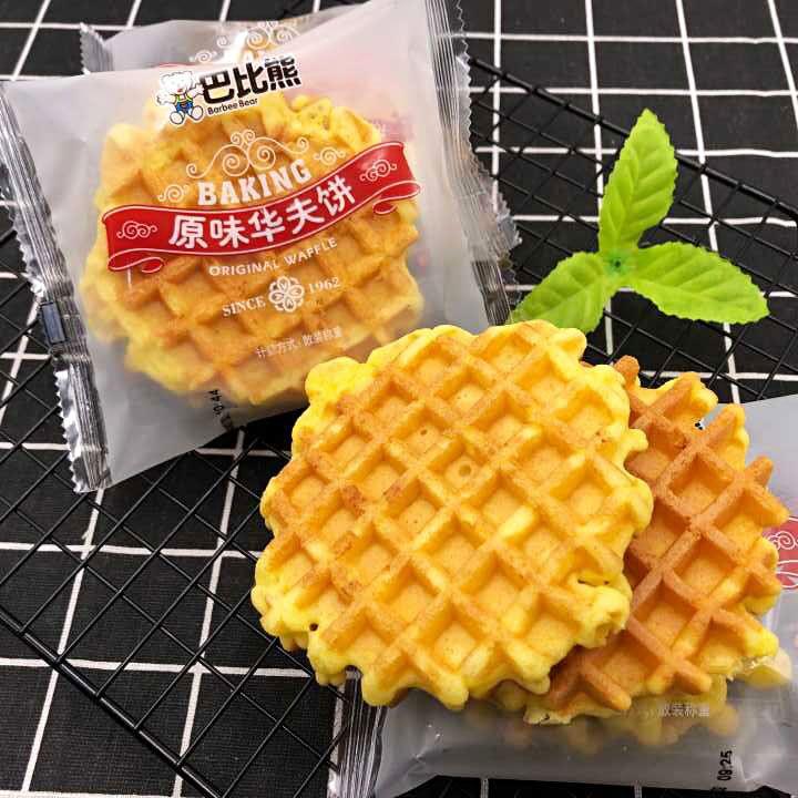 现货奶香味手撕早餐面包5月巴比熊原味华夫饼整箱奶香味学生营养