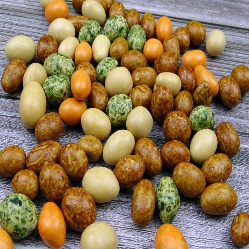 现货鱼皮花生80后怀旧童年怀旧零食虎皮豆 脆皮豆散装休闲香酥花