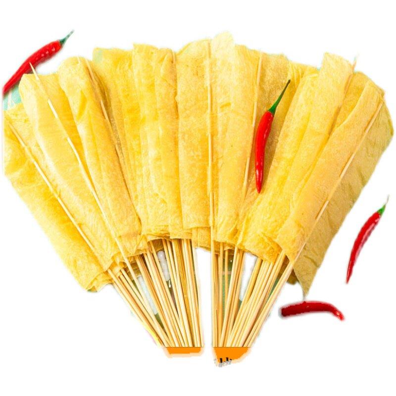 现货烤豆皮串快手豆腐串手工烧烤商用豆腐皮麻辣烫散装山东豆制品