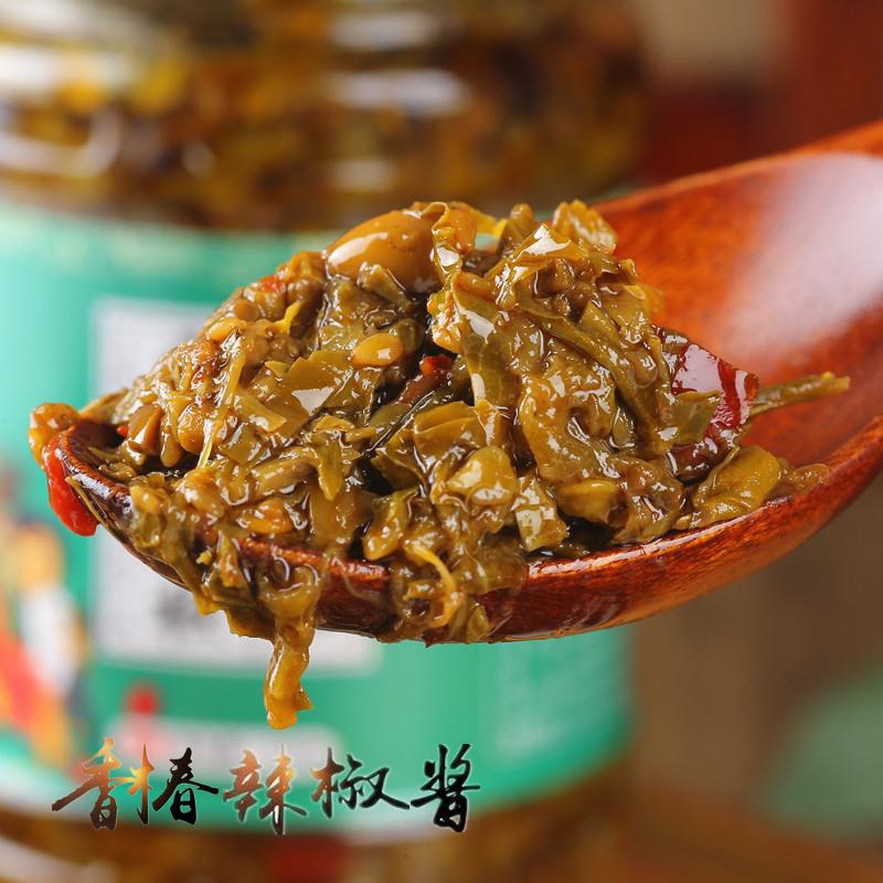 现货香椿酱新鲜头茬嫩芽辣椒酱下饭菜正宗剁彩椒酱夹馍拌面酱六只