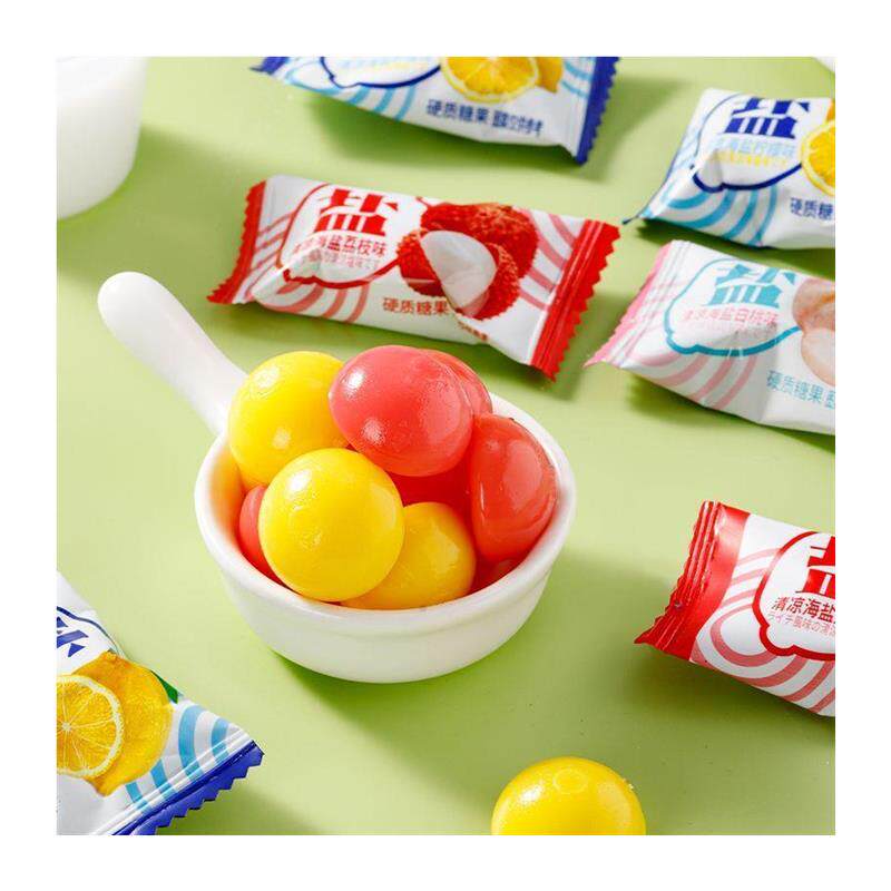 新货咸柠檬糖海盐味硬糖补充盐份咸味糖零食水果味零食结婚喜糖糖