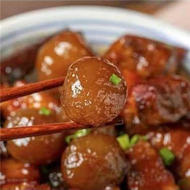 现货山粉圆子安庆特产红薯粉山芋粉焖烧肉圆子酒店饭店特色菜1袋