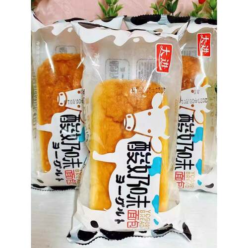 现货大进酸奶风味面包85克乳酸菌奶油三明治手撕软面包即食饱腹糕