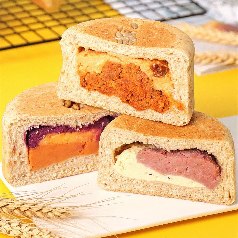 新货橡木盾车轮饼全麦面包