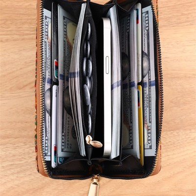 Advanced multifunctional wallet with woMod grain, portable