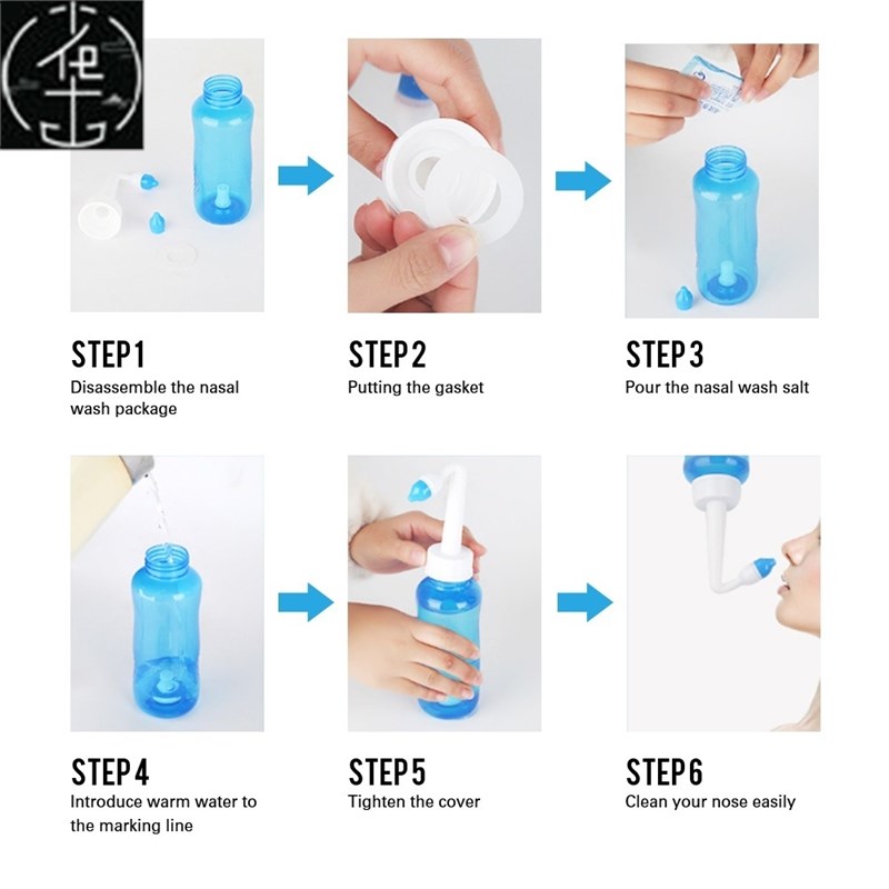 Sinus Allergikes Relief Rinse Nasal Wash Bottle Irrigator