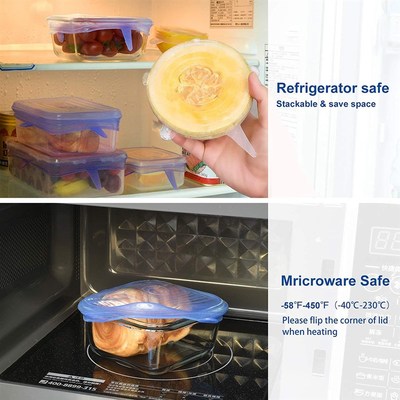 Flexible Lid Silicone ver Food Wrap Caps Cookware BowYl Fres