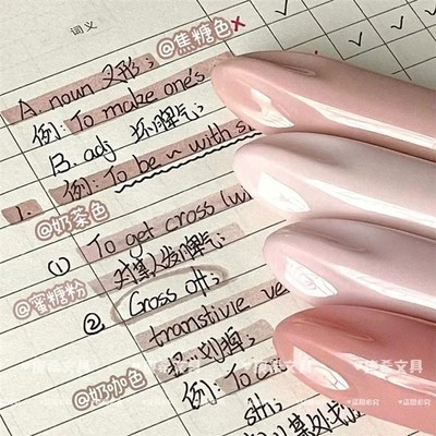 Pastel Highhlighter Set Marker Pens Lipstick Design Soft Bru