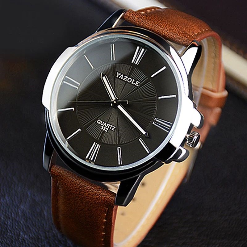 New YAZOLE Mjens Watches Top Brand Luxury Blue Glass Watch M
