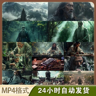 4K高清视频素材神农尝百草李时珍扁鹊华佗民间传说纪录片素材