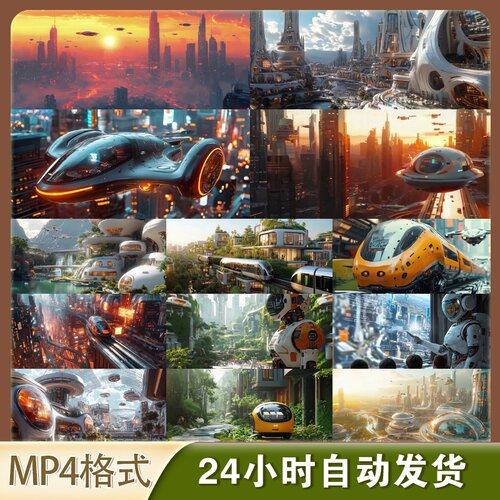 4K高清视频素材元宇宙VR赛博朋克未来城市科技宣传片虚拟现实素材