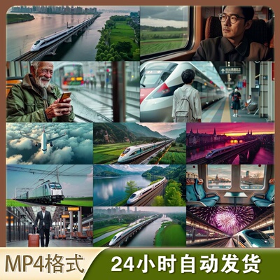 【4K超清】春运高铁回家视频 复兴号飞驰 中国速度素材
