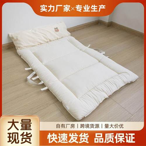 婴幼儿宝宝幼儿园印花水洗棉四季款卡通午睡厚床褥+枕头可外携